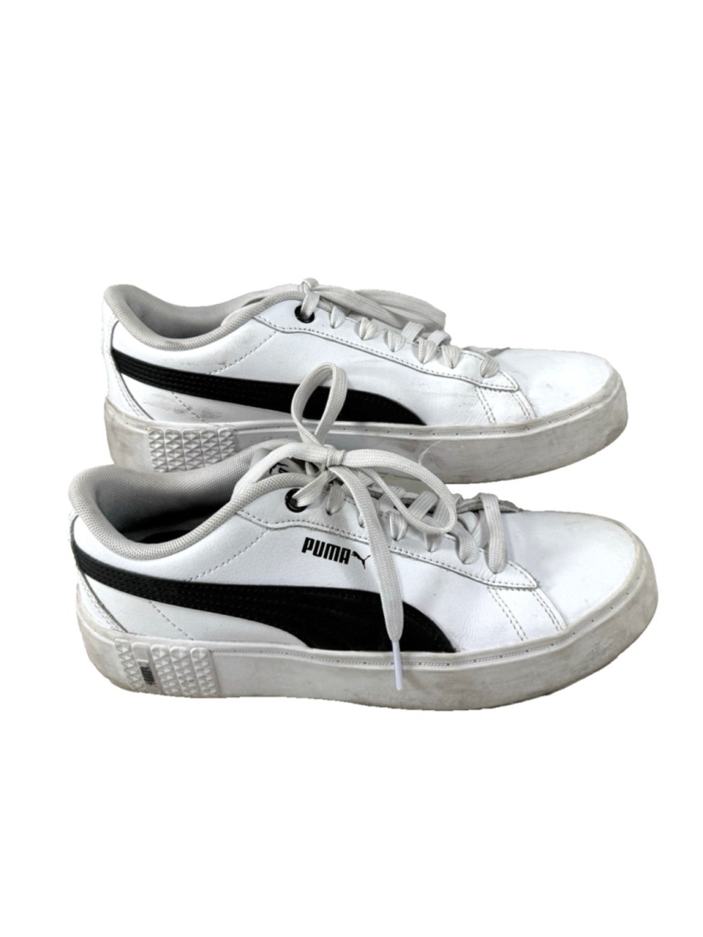 Size 8.5 - PUMA Smash Platform V2 L White Black W
